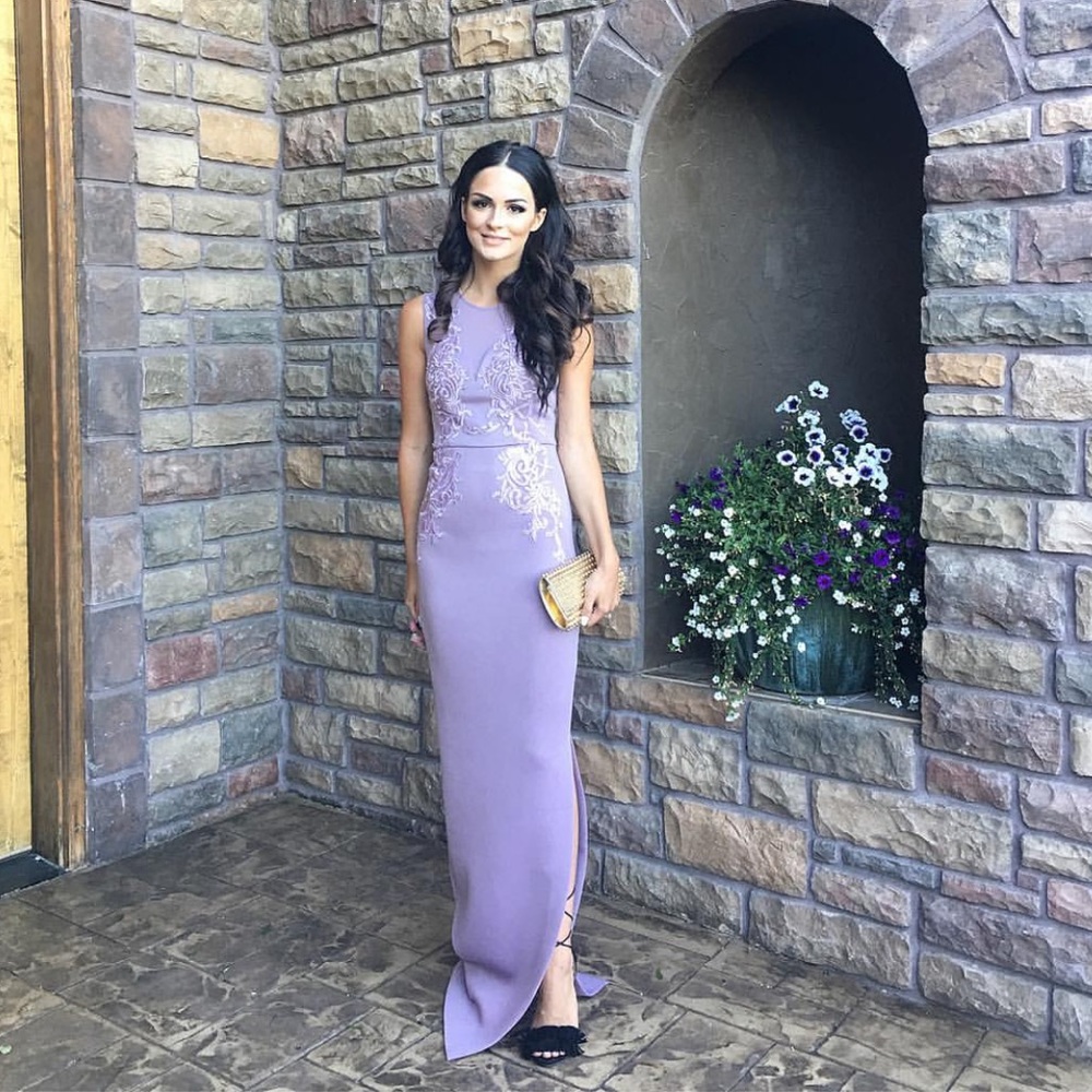 Lavender embroidered dress